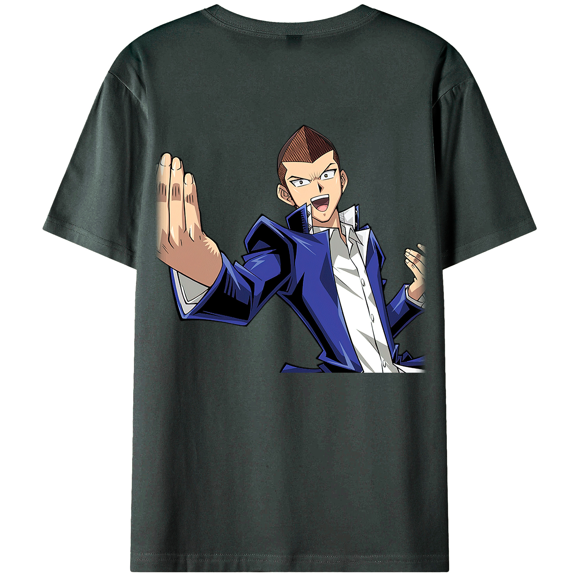 （画像用） 遊☆戯☆王 Yu-Gi-Oh! 綿100％ メンズ半袖Tシャツ（バックプリント） 通気性